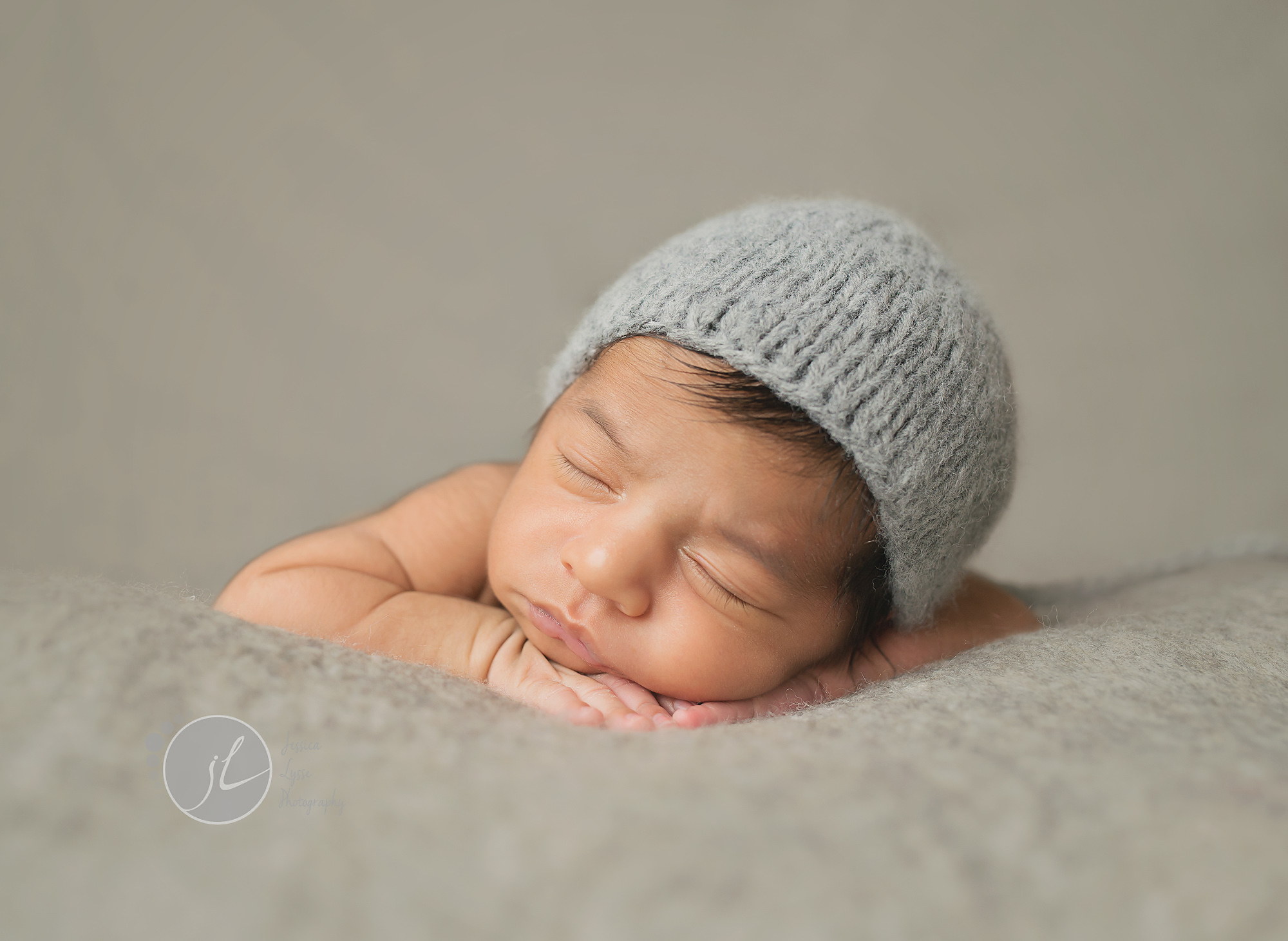 baby boy in a bonnet