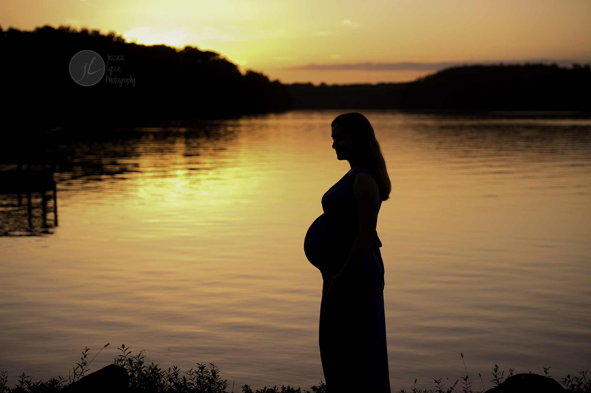 Lake Brandt sunset maternity photos