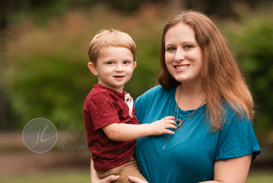 Mom and her two year old son, both red heads and adorable!